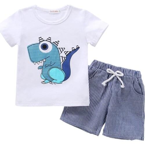 Hot Sale Brand Boys Clothing Set Children Summer Boys Clothes Cartoon Kids Boy Clothing Set T-shit+Pants Cotton sets