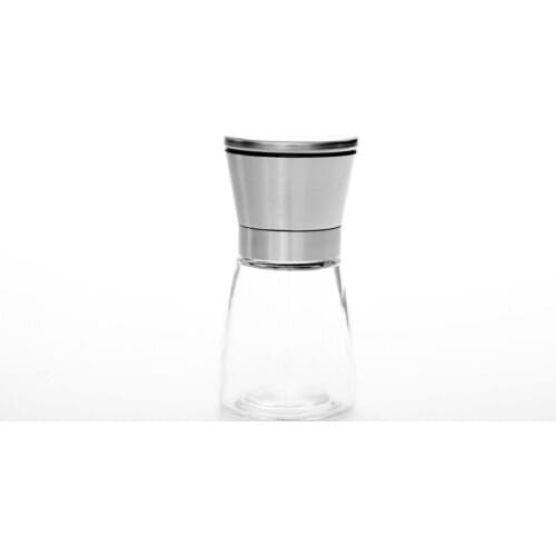 Pepper Mill Manual Set Glass Stainless Steel Ceramic Grinder Spice Mill Salt