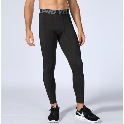 Mens Bodybuilding Leggings Pantalones Compression Pants Running Tights Male Sports Slim Trousers Training Sweatpants Jogging Man