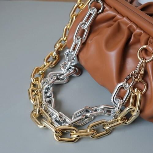 New Fashion Woman Bag Accessory Detachable Parts Replacement Chain Solid Gold Silver Acrylic Strap Women Shoulder Handle Chain