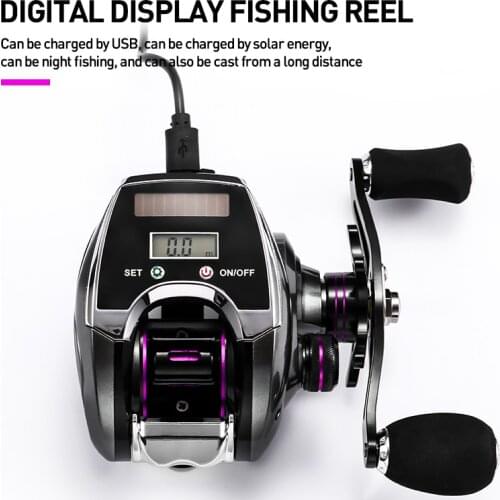 Display Electronic Fishing Reel High Speed Water Depth Measurement Bait Casting Reel Fishing Tool