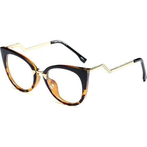 High Quality Pink Women Cat Eye Eyeglasses Frame Women Men Optical Glasse Frame Computer Transparent Blue Light Blocking Glasses