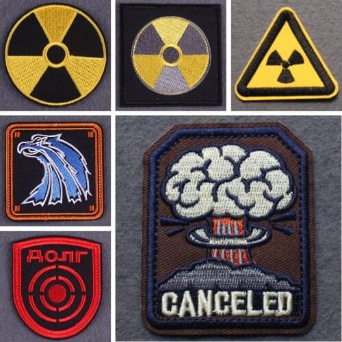 Punk Clothes Stripes Fallout Patch Embroidered Patches On Clothes STALKER Badge Nuclear Patch Iron Patches On Clothing Accessory