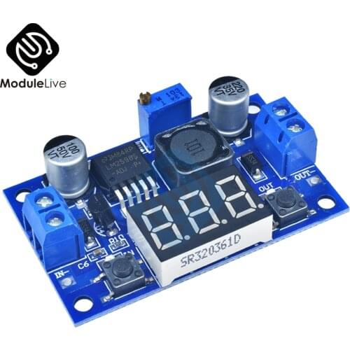 DC-DC Buck Step Down Module LM2596 DC/DC 4.0~40V to 1.25-37V Adjustable Voltage Regulator With LED Voltmeter