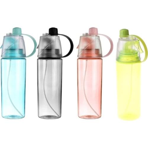 OOTDTY600ml Capacity Sports Portable Water Bottle with Scale Leakproof Clear Anti-leak