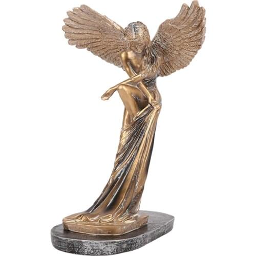 Holy Angel Statue Figurine Home Office Sculpture Fairy Decor Ornament Craft