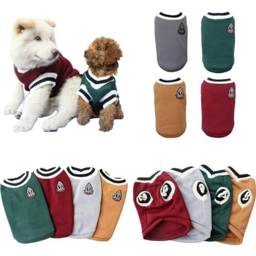 Cat Dog Knit Apparel Sweater Coat Outfit Garment Winter Pet Clothing Puppy Clothes Vest Dropshipping Dog Costume Products Xs-5xl