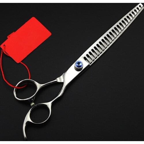Upscale Professional japan 440c 8 inch pet hair scissors dog grooming hair clipper shears thinning barber hairdressing scissors