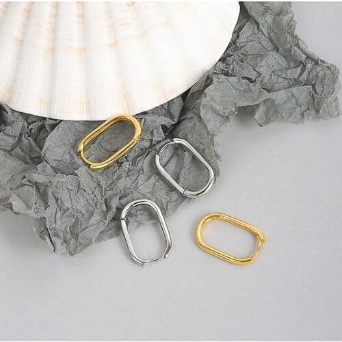 2021 Korean Fashion Jewelry Trendy Simple Charm Elegant O-Shape Square Hoop Earrings Brincos Feminino Small Earrings For Women