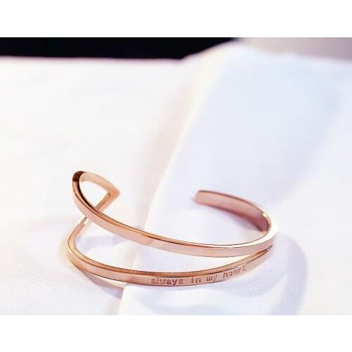 Luxury Brand Grils Bracelet Stainless Steel Bracelets & Bangles Female Heart Love Sliver&Gold Charm Bracelet for Women Jewelry