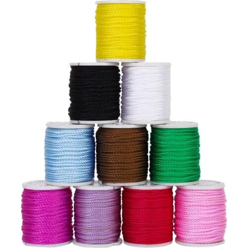 10x 10M Nylon Cord Chinese Knot Macrame Bracelet DIY Beading String Thread 1mm