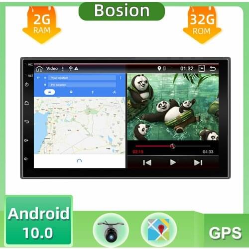 2 din car dvd gps android 10.0 cassette tape recorder universal stereo fm am mirror link Touch Screen 1024*600 wifi usb map