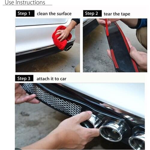 2Pcs Auto Car Grid Simulation Vent Double Tube Exhaust Pipe ABS Exterior BLK Set