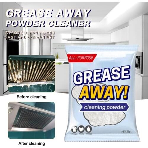 25g Cookware Away Cleaning Powder Stainless Steel Kitchen Grease Cleaner Stubborn Remover Degreaser Kitchen Powder Cleaner