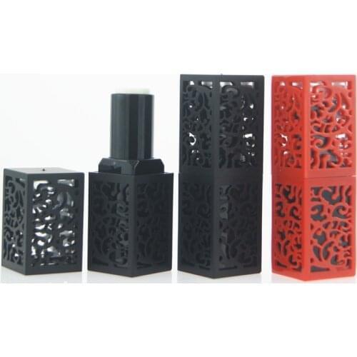 30pcs Hollow-Carved Design Empty Lipstick Tubes Plastic Beauty DIY Lip Balm Containers