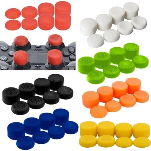Anti-Slip Pack of 8 Pcs Silicone Rubber Precision Raised Analog Joystick Thumb Stick Grips Cap Cover for PS4/Switch Pro/Xbx one