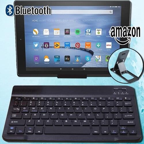 Wireless Bluetooth Keyboard for Amazon Kindle Fire HD 8.9"/Fire HD 10 2015 2017 Rechargeable Keyboard for Android Tablet Windows