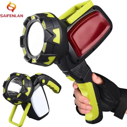 Long-Range LED Camping Light USB Rechargeable Portable Lamp Waterproof Searchlight Emergency Light Outdoor Car Warning Lights