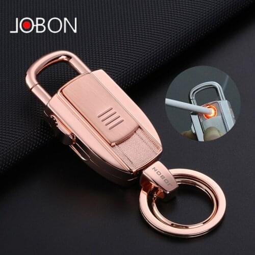 Obon lighter key ring male creative multifunctional USB charger cigarette lighter car key ring pendant