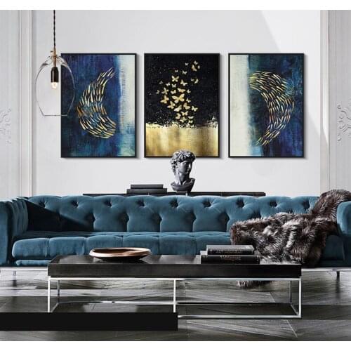 Home Decor Canvas Picture Modern Simple and Abstract Bigeye Fish Art Creative Hanging Painting Poster Wall For Home Painting