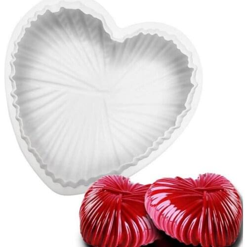 Valentines Day Heart Shaped Mousse Cake Mould Love Silicone Mold Dessert Cake Decorating Tools Baking Pastry Pan Bakeware