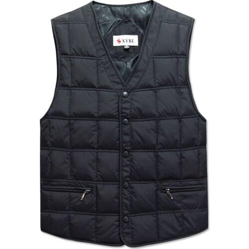 Duck Down Sleeveless Jacket For Men Winter Windbreaker Parka Warm Thick Vest Male Casual Outerwear Snow Waistcoat With Pockets