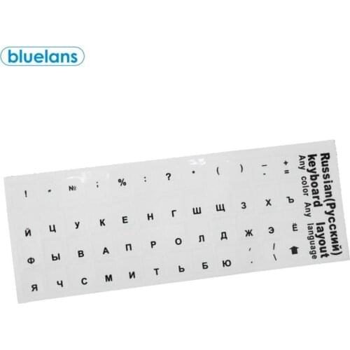 Russian Alphabet Layout Keyboard Stickers Multiple Colour Unique Coating Easy To Apply And Remove For Pc Laptops Keyboard