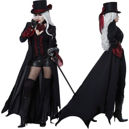 Halloween Vampire Earl Devil Queens Outfit Cloak Cosplay Masquerade Role Costume halloween costumes for adult anime cosplay