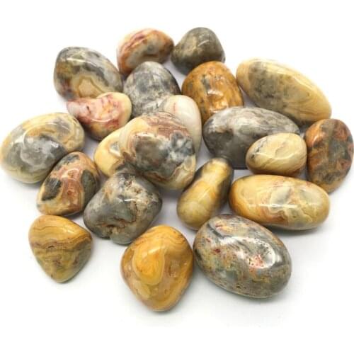 Wholesale natural crystals healing stones crazy lace agate tumble stone for christmas decoration