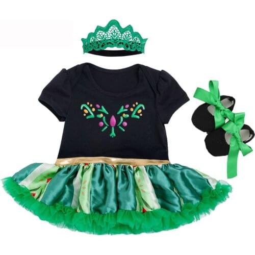 Infant Baby Girls Dress Newborn Romper Set infantil Anna Elsa Clothing Sets Girls Tutu Kids Wear Birthday Cosplay Party Dress Up