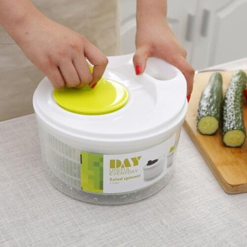 Kitchen Manual Lettuce Washer Dryer Compact Storage Drying Greens Salad Spinner Compact Storage Washing Bowl Tool