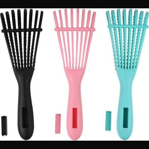 Salon Detangling Brush for Curly Hair Non-slip Rubber Octopus Hair Brush Comb Scalp Massage Brushes Hair Styling Tool