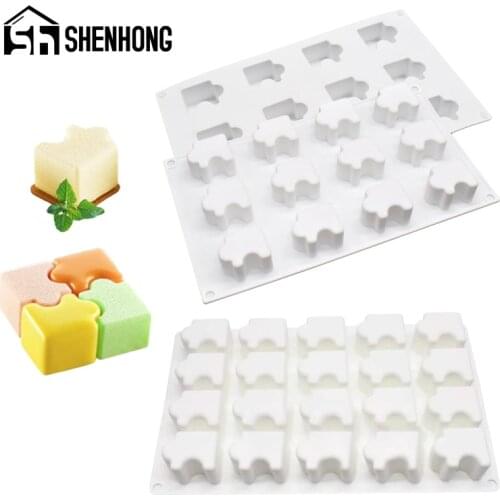 SHENHONG 2 Types Puzzle Silicone Molds Cake Decorating Tools Mousse Dessert Chocolate Mould Baking Accessories Pastry Pan