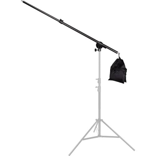 Soonpho 74-135cm Studio Photo Telescopic Boom Arm Top Light Stand W/Sandbag for Speedlite LED Video Light Flash Strobe Softbox