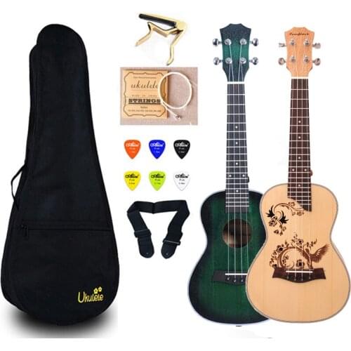23 Inch Ukulele Concert Mini Guitar Mahogany Guitar With Bag Capo Belt Selection Gift Hawaii Ukulele UK2329A