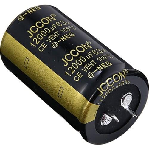 High Frequency LOW ESR Radial Aluminium Electrolytic Capacitors 63V 12000uF Cylindrical Amplifier Audio Filter Capacitors