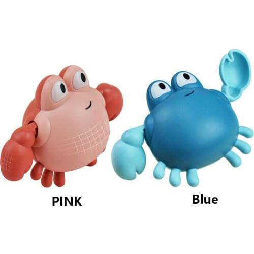 Clockwork Crab Bath Toys Funny Water Game Beach Bathroom Cartoon Swim Toy Wind Up Animal Toys Bath Appease Toys for Baby Kids