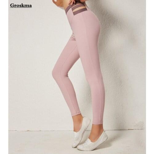 High waist hollow out women yoga leggings quick dry fitness gym pants push up sports running trousers calzas deportiva mujer
