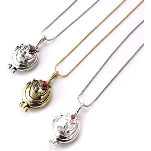 Vampire Diaries Vervain Verbena Necklace Elena Gilbert Locket Pendant for Women Movie Jewelry Cosplay Costume Lovers Gift