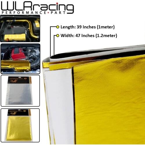 1 Meter * 1.2 Meter Self Adhesive Reflect A Gold Heat Wrap Barrier High Quality 39in.x 47in.Piece For VW PASSAT AUDI A4 B6