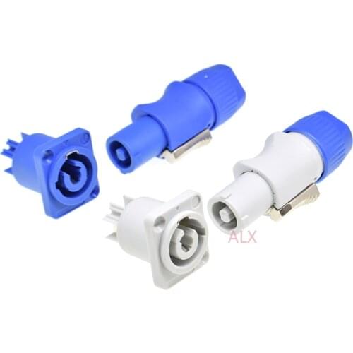 1PCS Powercon NAC3FCA+NAC3MPA-1 Chassis Plug Panel Connector 3pins 250V ac power male plug + female socket led speakon connector