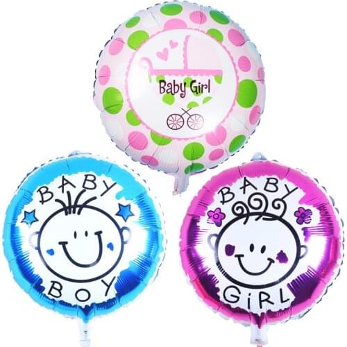 10 Pcs 18 inch baby gender revealing party balloon cartoon hydrogen balloon baby shower baby birthday party decoration balloon