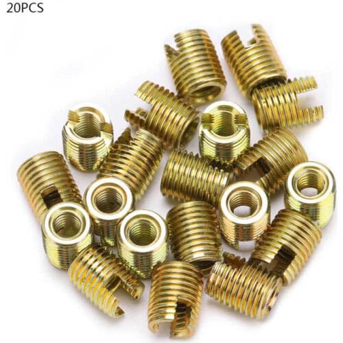 20Pcs 302 Carbon Steel Self-tapping Thread Insert Accessories(Inner M2*0.4 Outer