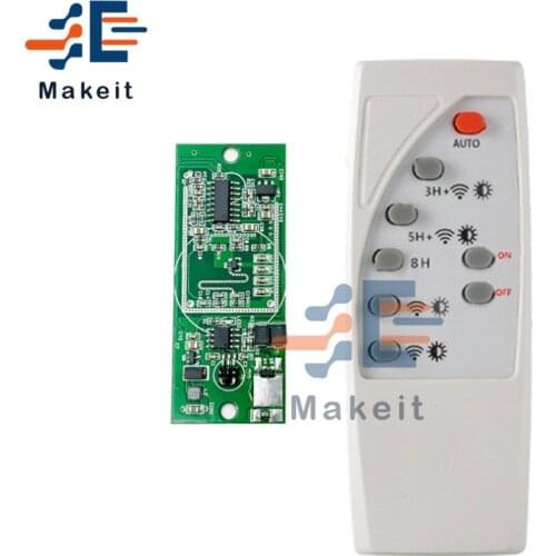3.7V 7.4V Microwave Radar Human Body Induction Solar Controller Light Circuit Board Adjustable Sensor Module with Remote Control