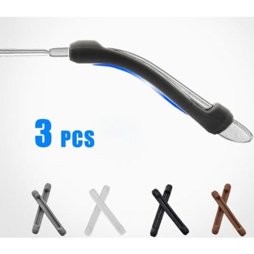 3Pairs/Lot Glasses Sunglasses Slip Sets Glasses Leg Sets Anti Slip Silicone Ear Hook Temple Tip Holder Hook Glasses Accessory