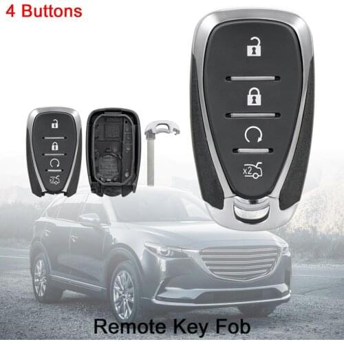 4 Buttons Smart Remote Key Shell Replacement Keys Fob Body Housing Fit for Chevrolet Cruze Malibu Camaro