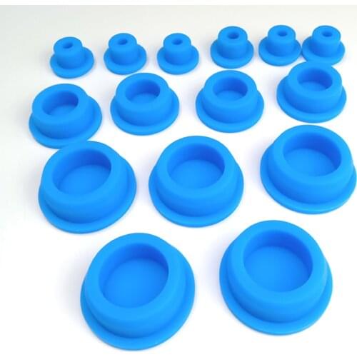 5PCS Blue Silicone Rubber Hose Blanking End Caps Inserts Seal Plug Bung Hole Stopper