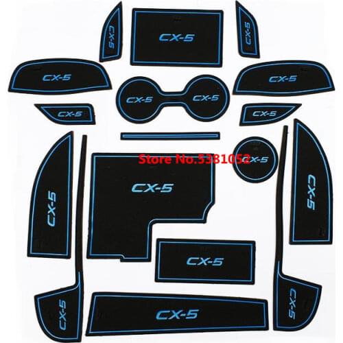 For Mazda CX5 2017 2018 2019 2020 2021 Accessories Door Groove Mats Gate Slot Pad Non-slip Cup Mat Anti-slip Car Styling