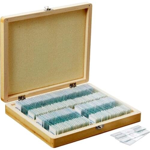 AmScope 100 Homeschool Biology Prepared Microscope Slides - Set E PS100E