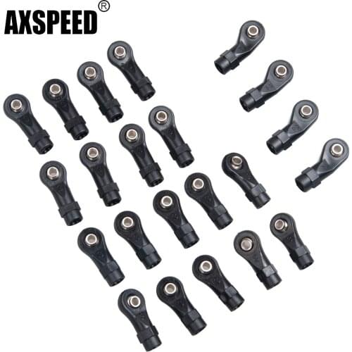 AXSPEED 22Pcs Plastic Straight Link Rod Balls Ends Head Kit for Traxxas TRX-4 1/10 RC Crawler Car Upgrade Parts